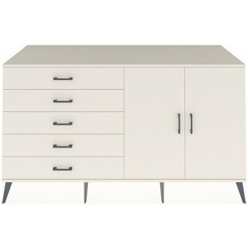 Resim Kronos Konsol 2 Raflı 5 Çekmeceli 2 Kapaklı 176x59x99 Aytaşı-aytaşı Aytası/aytası - Aytası 