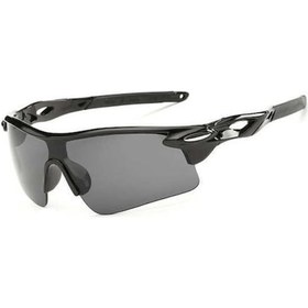 Resim Siyah Uv400 Windproof Outdoor Bisiklet Güneş Gözlüğü Gözlük 