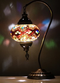 Resim Empressco Renkli Cam Mozaik Lamba, Retro Tasarım, Etnik Aydınlatma, Sanatsal Işıklandırma 