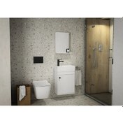 Resim Ece Banyo City 45X25 Cm Mini Banyo Dolabı Seti Beyaz 