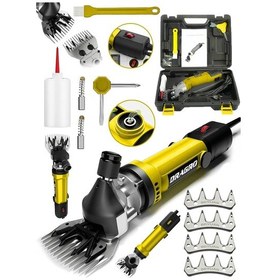 Resim Dragro Alman Drg-4200w Devir Ayarli Bakir Sargili Çelik Şanzuman Koyun Keçi Kirkma Makinesi + 4 Üst Bıçaks 