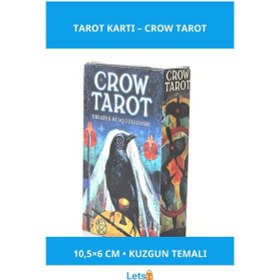 Resim Mistik Kuzgun Sembollü Kaliteli Tarot Kartı 10.5x6 Cm Crow Tarot 1 Adet 