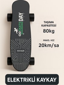Resim Kochler Elektrikli Kaykay H2S-1 - Şehir İçi Ulaşım Aracı, Scooter Alternatifi, 20 km/h, 8 km Menzil, Hafif 3.7 kg 