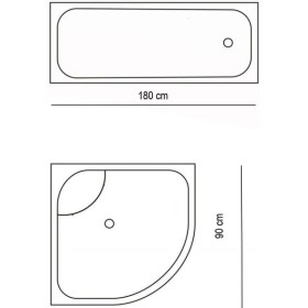 Resim Zethome Jackline Banyo Duş Perdesi 1079 Tek Kanat 1X180X200 