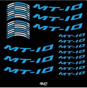 Resim Yamaha Yzf Uyumlu Mt 10 Mavi Jant Şeridi Sticker Çok Renkli 