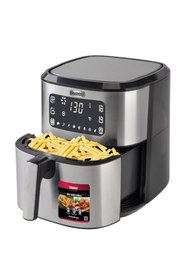 Resim QUEEN Smartfryer Xxl Airfryer 6,5lt Dokunmatik Yağsız Sıcak Hava Fritözü 
