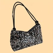 Resim Kadınlar için Trendy Kare Tote Çanta, Yeni Kore Stili, Influencerler Arasında Popüler, Payetli, Omuzda veya Elde Taşımak İçin Çok Yönlü 