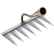 Resim Yifomall Bakır Kaplama Çok Amaçlı Bahçe Tırmığı, Toprak Kabartma Ve Yabani Ot Temizleme İçin Dayanıklı Tarım Aleti 