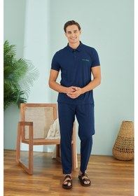 Resim Erkek Kısa Kol Lacivert Pijama Takım C8t7n49 001 