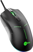Resim LENOVO LECOO MS109 Usb+Kablolu 6400DPI+8 Tuşlu RGB Aydınlatmalı Siyah Gaming Mouse 
