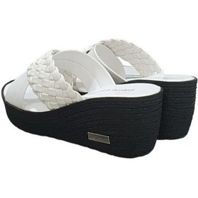 Resim Pierre Cardin Örgülü Anatomik Dolgu Topuk Günlük Bayan Terlik 001 