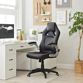 Resim Terletmez Shop Oyuncu Koltuğu, Ofis Koltuğu, Döner, Siyah, OBG62B, 70 x 65 x 115 cm 