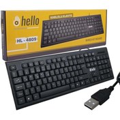 Resim AyrStore Hello Hl-4809 Siyah Usb Kablolu Standart Türkçe Q Klavye 