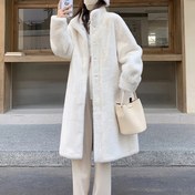 Resim Sonbahar ve Kış için Şık Termal Uzun Kollu Uzun Boy Mont, Kadın Giyim 