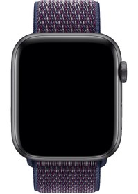 Resim Apple Watch Uyumlu Spor Loop Kordon Lacivert - 38 - 40 - 41 - (42-Watch-10 - 11)mm M/L 
