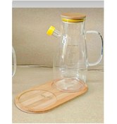 Resim abnturk 2 Bölmeli Ahşap Bambu Yağdanlık Sosluk Altlığı Standı 23x12cm 