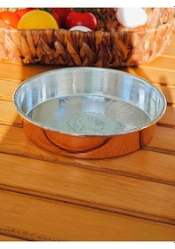 Resim Bakır Fırın Tepsi 24 Cm Beyaz 