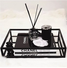 Resim Dekoratif The Mia Aynalı Metal Tepsi 30Cm X 40Cm 