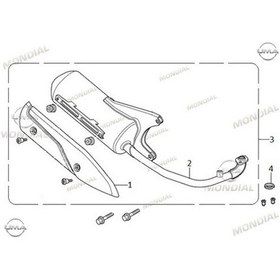 Resim Mondial Speedy 110 Egzoz Siyah Komple (524921833) 