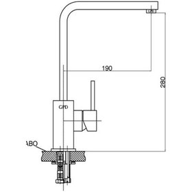 Resim Gpd Tek Gövde Eviye Bataryası Quadro Mte90 