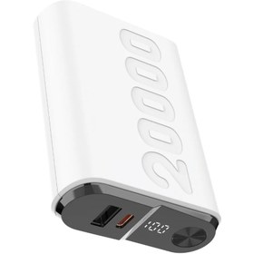 Resim Bix TPB24 20000MAH Pd 20W Usb-C ve Usb-A Qc 3.0 Çift Portlu 22.5W Süper Hızlı Şarj Destekli ve Dijital Ekranlı Mini Powerbank Beyaz 