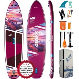 Resim Suplimanı 350x89x15 Supboard Paddle Board Şişme Sörf Tahtası Tam Set Sup Board 