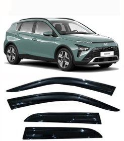 Resim Genel Markalar Hyundai Bayon Cam Rüzgarlığı Parlak Siyah 4 Kapı Için 4 Parça Yapıştırmalı Montaj 