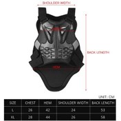 Resim Wezone Spor Korumalı Yelek, Sert Pe Kabuk Ve Eva Köpük, Göğüs-omurga Koruması, Bisiklet-skate-ski, Xl Beden 