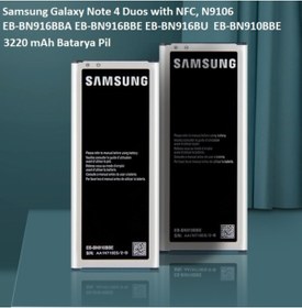 Resim Genel Markalar Day Samsung Galaxy Note 4 Sm-n910a Batarya Pil Eb-bn916bba Eb-bn910bbe Orijinal Kutulu 2 Yıl Garanti 