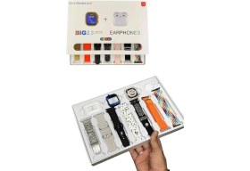 Resim Normadia Çok Fonksiyonlu Akıllı Saat ve Air Pro Kulaklık Seti, 7 Kordon Hediye 