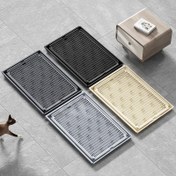 Resim 4 Renk Seçeneği - Dayanıklı Plastik, Temizlemesi Kolay, Kum Filtresi ile Çift Katmanlı Kedi Kumu Matı, Kum Toplanması Önler, Tüm Kedi Kumu Kutuları İçin Uygun, Evcil Hayvan Kumu Kutusu Lineri 