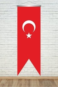 Resim ZC Bayrak Türk Bayrağı Saten Kırlangıç Flama 