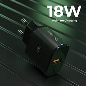 Resim LinkTech C304 18W QC3.0 USB Şarj Adaptörü Siyah 