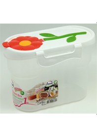 Resim Papatya Kapaklı Erzak Bakliyat Saklama Kabı 1.2 Litre Asorti 