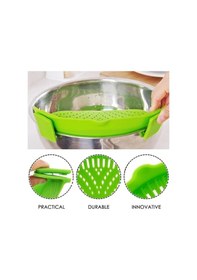 Resim Dancemonkey Lichen Evrensel Silikon Tencere Kenarı Süzgeç Mutfak Klipsli İd 