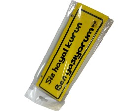 Resim Tky Cam Süsü Yazı ’siz Hayal Kurun, Ben Yaşıyorum.’ Mdf Vantuzlu 