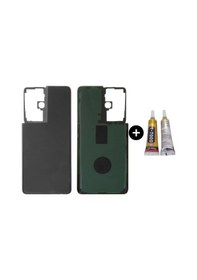 Resim Samsung S21 Ultra Sm-g998 Uyumlu Arka Pil Kapağı Siyah + B7000 Çok Renkli 