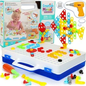 Resim Oyuncak Matkaplı 3D Yaratıcı Tamir Seti Puzzle Eğitici 