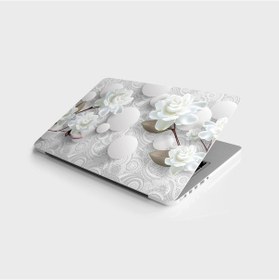 Resim Laptop Sticker Bilgisayar Notebook Pc Kaplama Etiketi 3D Beyaz Gü 