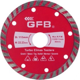 Resim Turbo Elmas Betontestere 230X2.6 mm GFB2387 