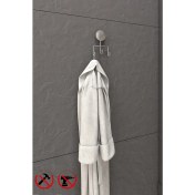 Resim Alper Banyo İris Krom Üçlü Banyo Havlu Askısı Havlu Asacağı İster Yapıştır İster Montajla 