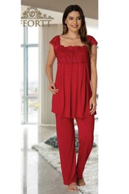 Resim Effort Pijama Hamile Efforrt Lohusa Gecelik Ekru 2304 