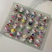 Resim Sanrio Kuromi ve My Melody Mini Figürü Koleksiyonu - Sevimli Kawaii Masa Dekoru, Karışık Renkler, Hayranlar ve Anime Tutkunları için Toplanabilir Hello Kitty Esinli Bebekler 