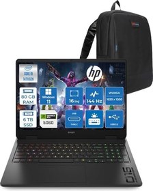 Resim Hp Omen 16-AM0033NT Intel Core I9 14900HX 80GB Ddr5 6tb SSD RTX5060 8gb Gddr7 Windows 11 Pro 16 Inç Wuxga (1920X1200) 144Hz 300NITS IPS Taşınabilir Bilgisayar WC39J7EAP41 + Zetta Çanta 