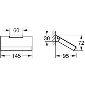 Resim Grohe Selection Cube Tuvalet Kağıtlığı - 40781000 