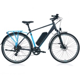Resim Carraro E-Life 2.1 28-Jant Hd Elektrikli Şehir Bisikleti (Mat Antrasit-Mavi-Siyah) 