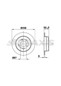 Resim Mercedes 200e W124 Arka Fren Diski 1988-1993 Braxıs Ae0223 2adettir 
