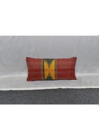 Resim Zehra Abla Halı Yeni El Dokuma Dekoratif Lumbar Kilim Kırlent Yastık Kılıfı 6623 Çok Renkli 