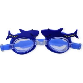 Resim Çocuk Yüzücü Gözlüğü Silikon Taşıma Çantalı Köpek Balığı - 9014 (Lisinya) 
