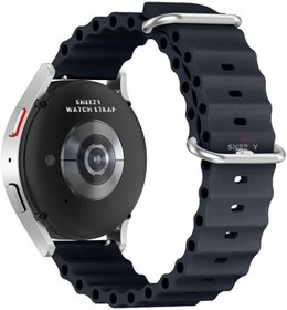 Resim Samsung Galaxy Watch 46mm R800 - Watch 3 45mm R840 22mm İle Uyumlu Seaflex Ocean Silikon Kordon Midnight Midnight 
